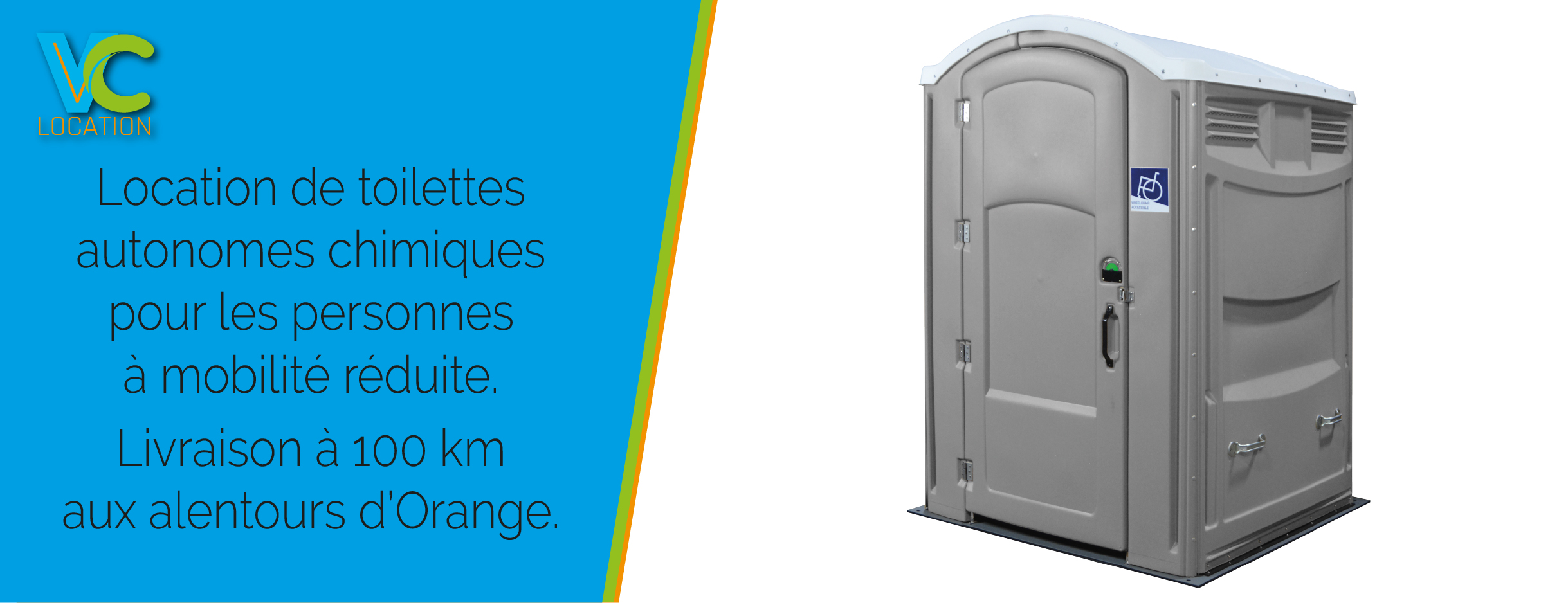 Location toilette handicapé PMR, autonome, mobile, Vaucluse