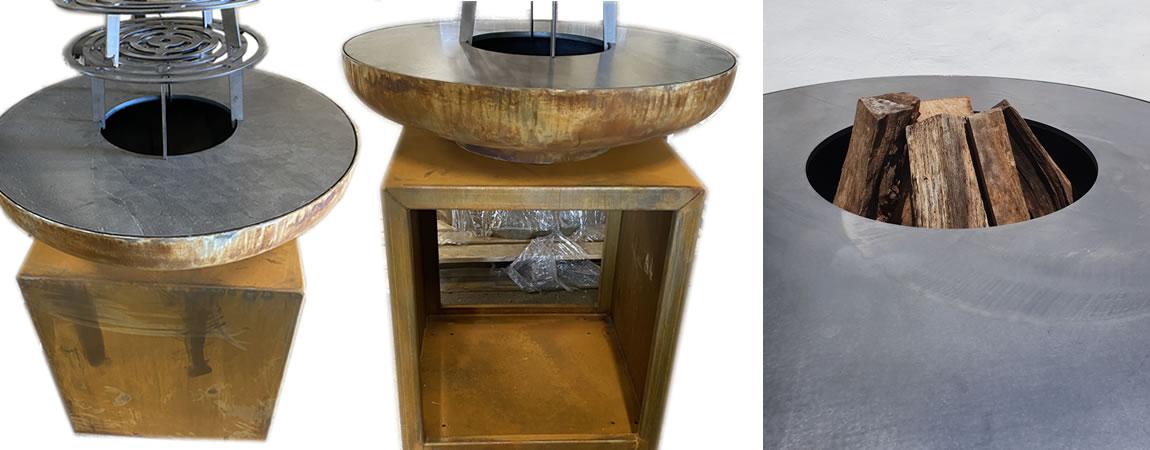 Location de grand braséros au feu de bois, charbon, Vaucluse